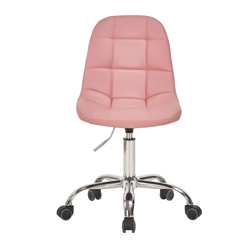 Chaise de bureau à domicile sans accoudoirs Javlergo, chaise de bureau d'ordinateur réglable en hauteur avec roulettes
