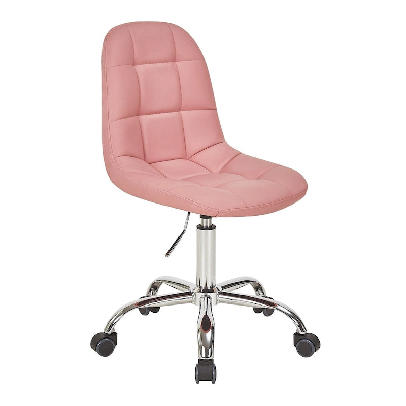 Chaise de bureau à domicile sans accoudoirs Javlergo, chaise de bureau d'ordinateur réglable en hauteur avec roulettes
