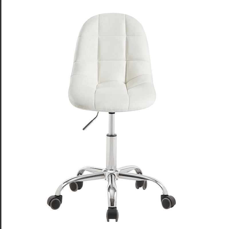 Chaise de bureau à domicile sans accoudoirs Javlergo, chaise de bureau d'ordinateur réglable en hauteur avec roulettes