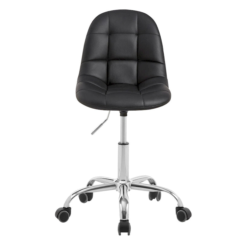 Chaise de bureau à domicile sans accoudoirs Javlergo, chaise de bureau d'ordinateur réglable en hauteur avec roulettes