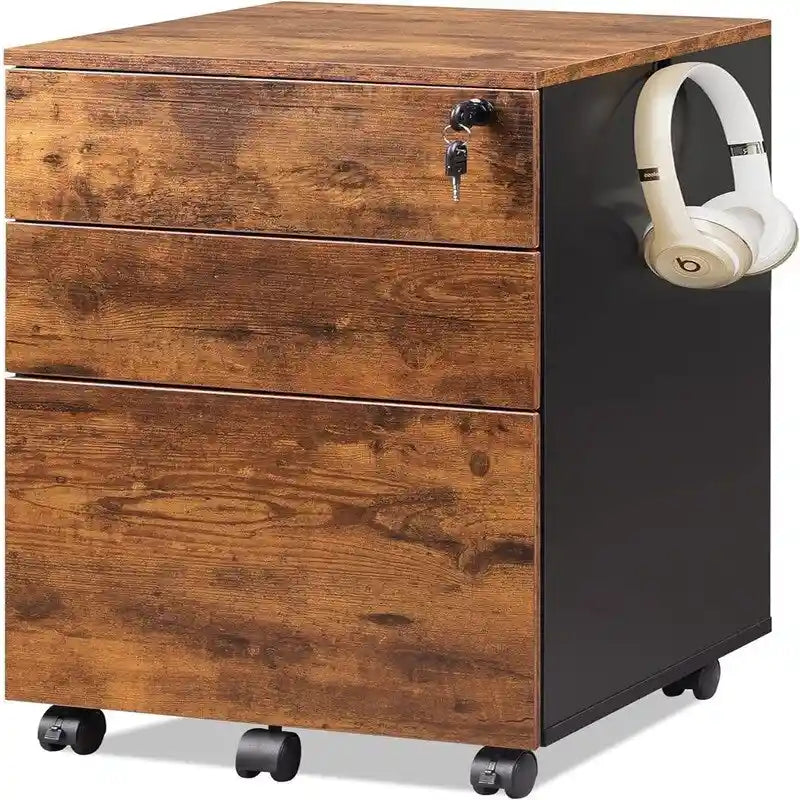 Classeur à 3 tiroirs avec serrure - 17,7P x 15,5L x 25,8H