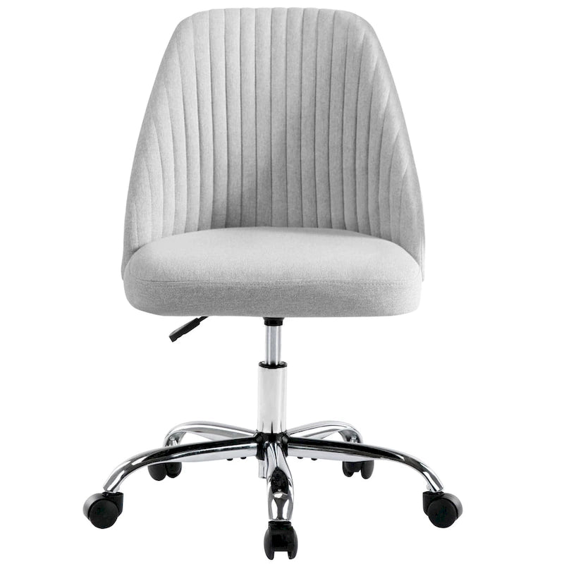 Chaise de bureau, chaise de vanité moderne et mignonne pivotante à roulettes, sans accoudoirs pour la maison, les chambres, le bureau, l'étude, les étudiants