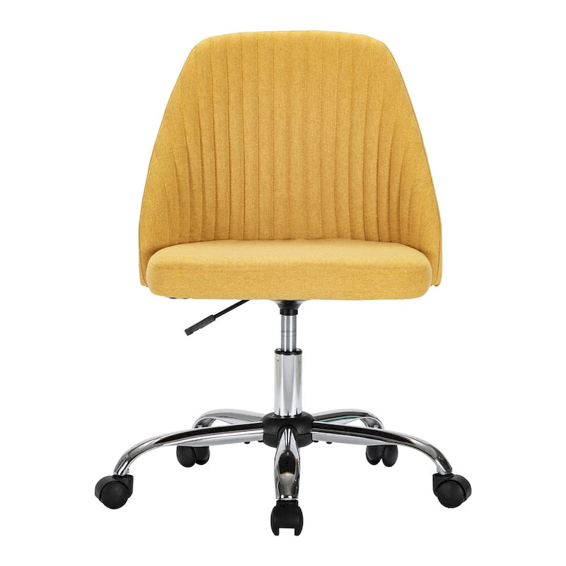 Chaise de bureau, chaise de vanité moderne et mignonne pivotante à roulettes, sans accoudoirs pour la maison, les chambres, le bureau, l'étude, les étudiants