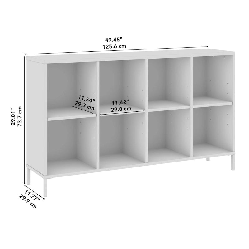 Étagère bibliothèque de rangement 8 cubes Essence de Bush Furniture