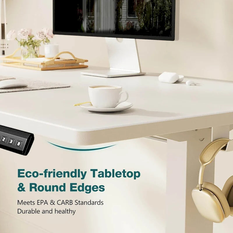 Bureau d'ordinateur ergonomique réglable en hauteur électriquement