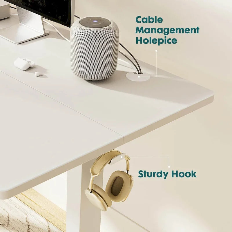 Bureau d'ordinateur ergonomique réglable en hauteur électriquement