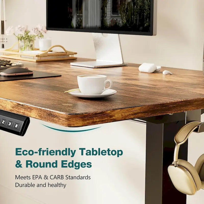 Bureau d'ordinateur ergonomique réglable en hauteur électriquement