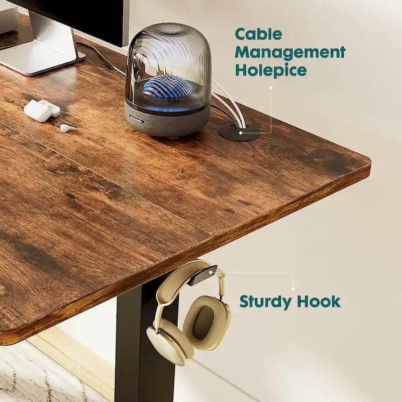 Bureau d'ordinateur ergonomique réglable en hauteur électriquement