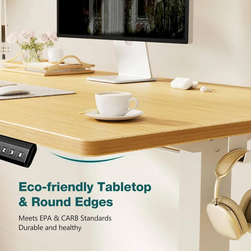 Bureau d'ordinateur ergonomique réglable en hauteur électriquement