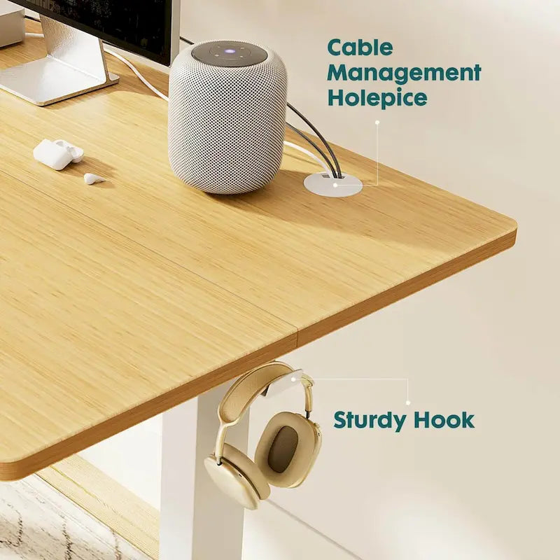 Bureau d'ordinateur ergonomique réglable en hauteur électriquement