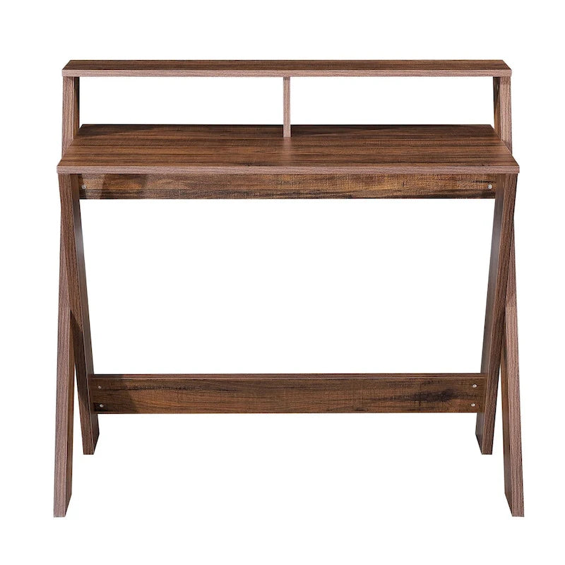 Bureau d'ordinateur à domicile Ledel Wood avec étagère ouverte
