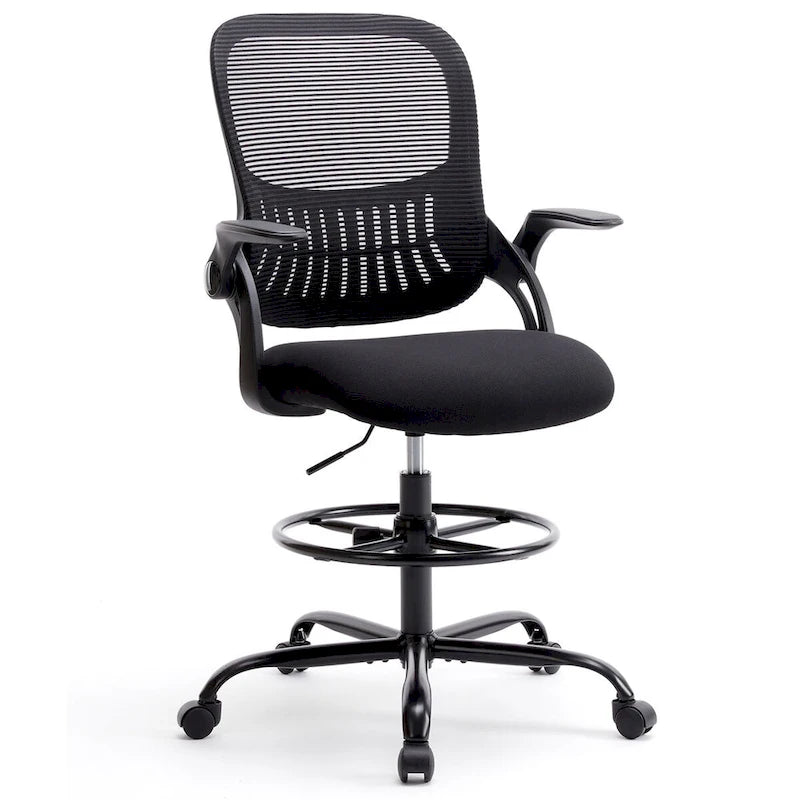 Chaise de bureau haute ergonomique avec accoudoirs relevables