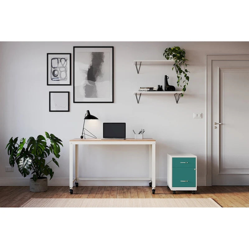 Classeur mobile vertical 2 tiroirs de 45,7 cm de profondeur, format lettre, avec tiroir accessoire Space Solutions 18