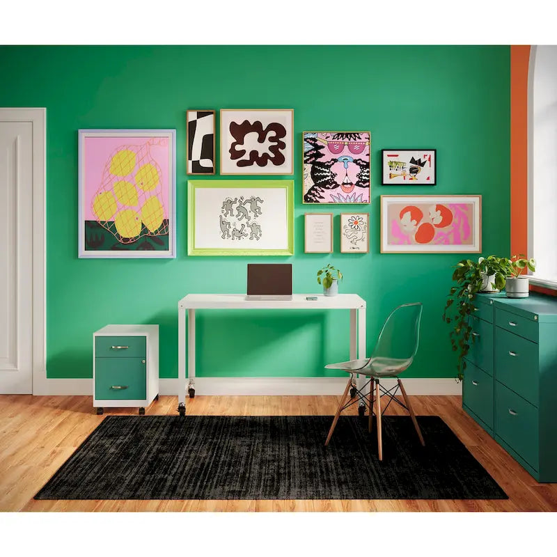 Classeur mobile vertical 2 tiroirs de 45,7 cm de profondeur, format lettre, avec tiroir accessoire Space Solutions 18