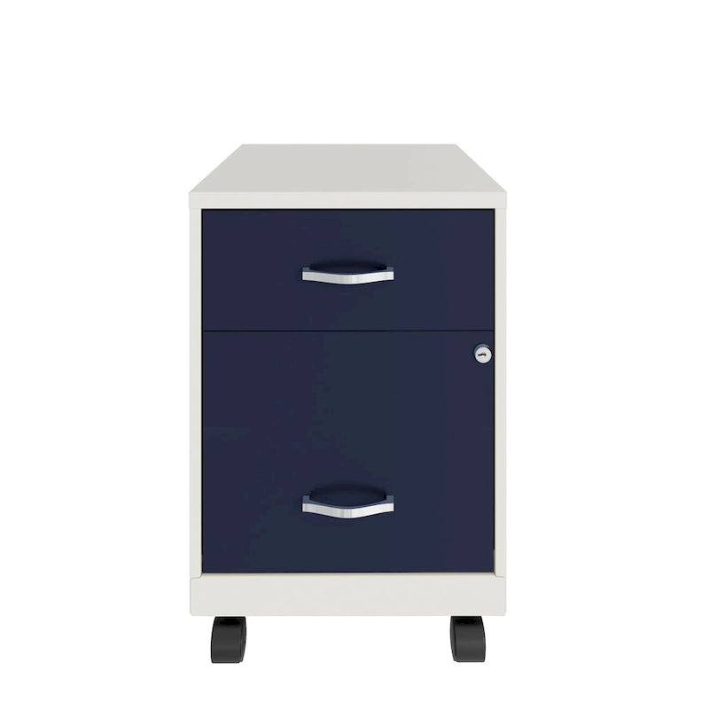 Classeur mobile vertical 2 tiroirs de 45,7 cm de profondeur, format lettre, avec tiroir accessoire Space Solutions 18