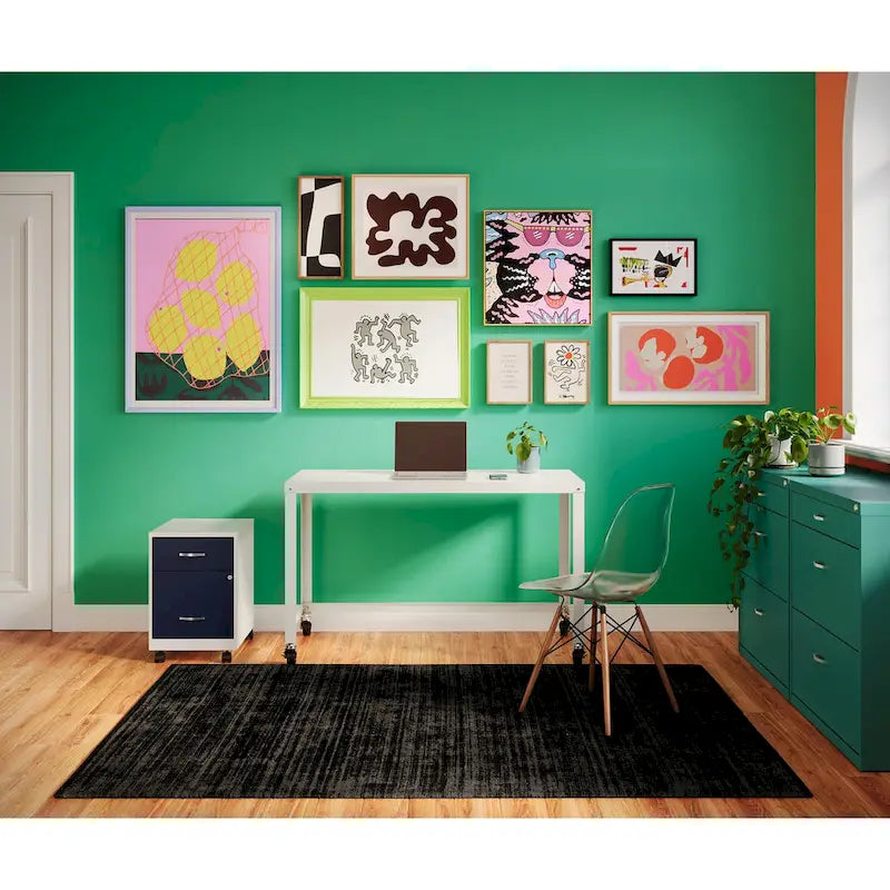 Classeur mobile vertical 2 tiroirs de 45,7 cm de profondeur, format lettre, avec tiroir accessoire Space Solutions 18