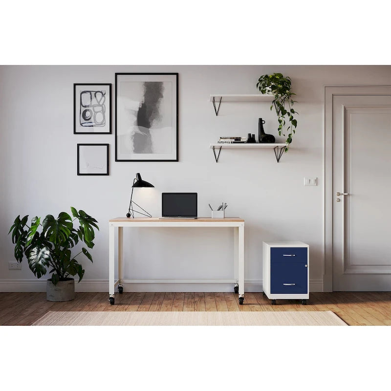 Classeur mobile vertical 2 tiroirs de 45,7 cm de profondeur, format lettre, avec tiroir accessoire Space Solutions 18