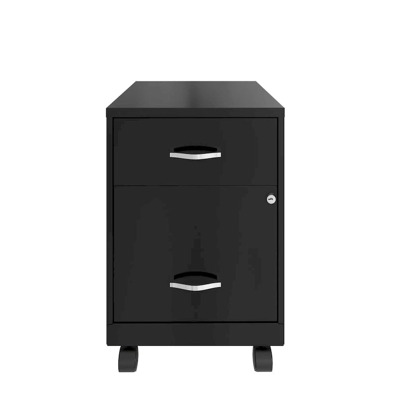Classeur mobile vertical 2 tiroirs de 45,7 cm de profondeur, format lettre, avec tiroir accessoire Space Solutions 18