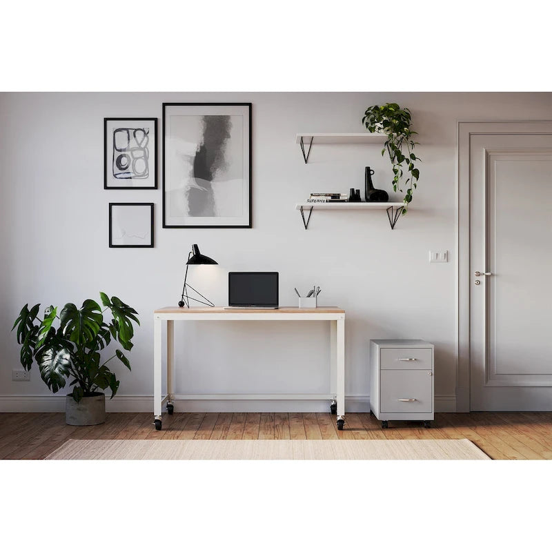 Classeur mobile vertical 2 tiroirs de 45,7 cm de profondeur, format lettre, avec tiroir accessoire Space Solutions 18