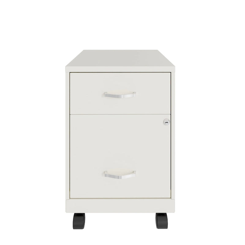 Classeur mobile vertical 2 tiroirs de 45,7 cm de profondeur, format lettre, avec tiroir accessoire Space Solutions 18