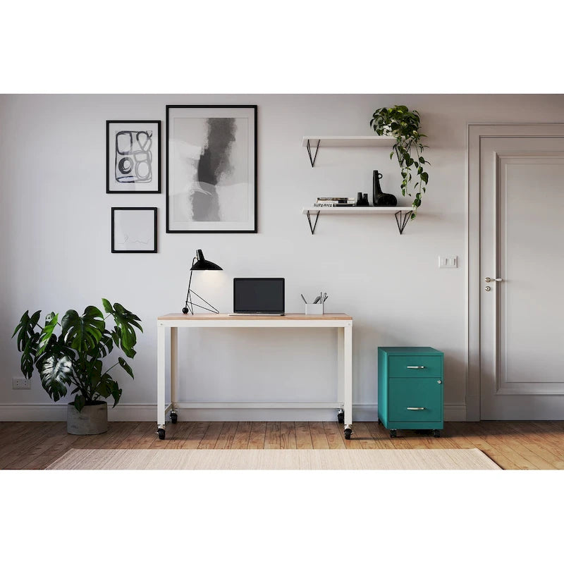 Classeur mobile vertical 2 tiroirs de 45,7 cm de profondeur, format lettre, avec tiroir accessoire Space Solutions 18