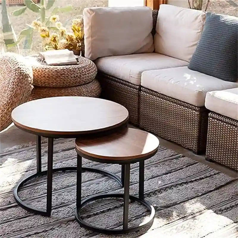 Table basse gigogne rustique