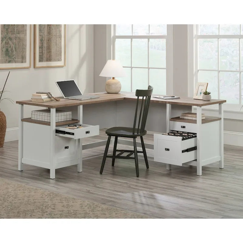 Bureau d'angle Cottage Road blanc A2
