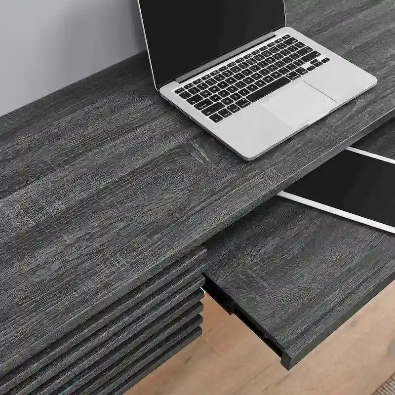 Support mural en bois pour bureau