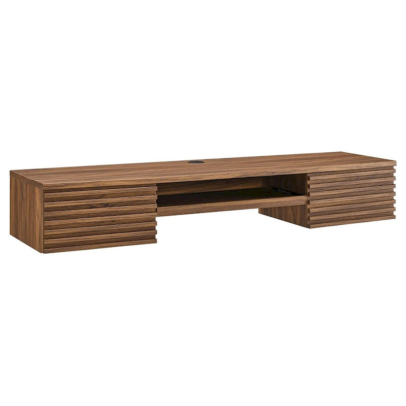 Support mural en bois pour bureau