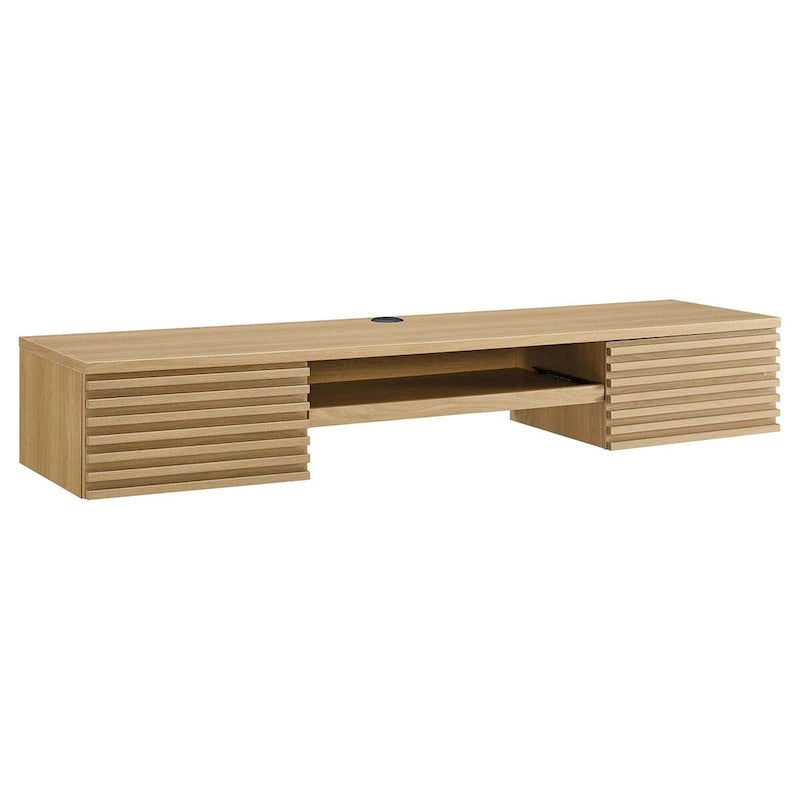 Support mural en bois pour bureau