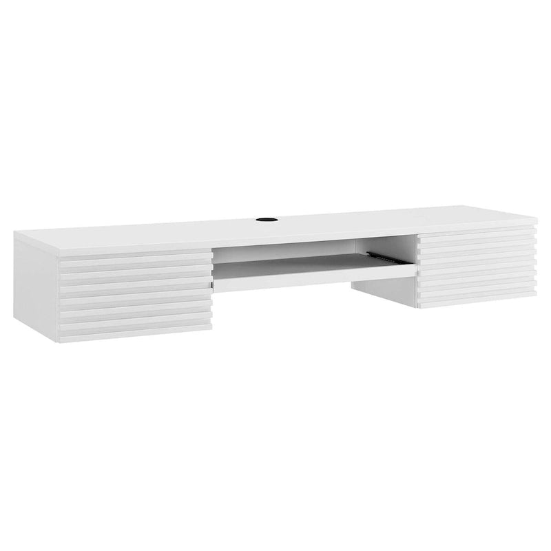 Support mural en bois pour bureau