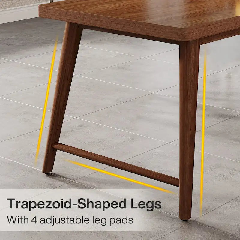 Bureau en bois de 200 cm de long pour 2 personnes avec pieds en métal