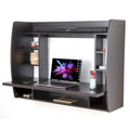 Bureau Mural Flottant Polyvalent - Table d'Étude et d'Écriture Élégante et Peu Encombrante avec Étagères - Idéal pour le Salon