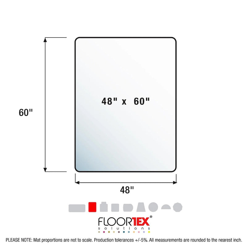 Tapis de protection de sol rectangulaire en polycarbonate Valuemat Plus pour moquettes à poils courts - 48 x 60