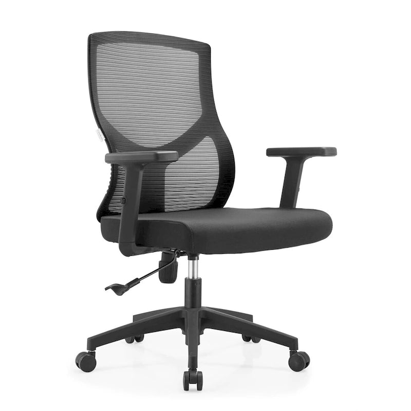 Chaise de bureau mi-dossier Glen avec hauteur, pivot et inclinaison réglables par LeisureMod