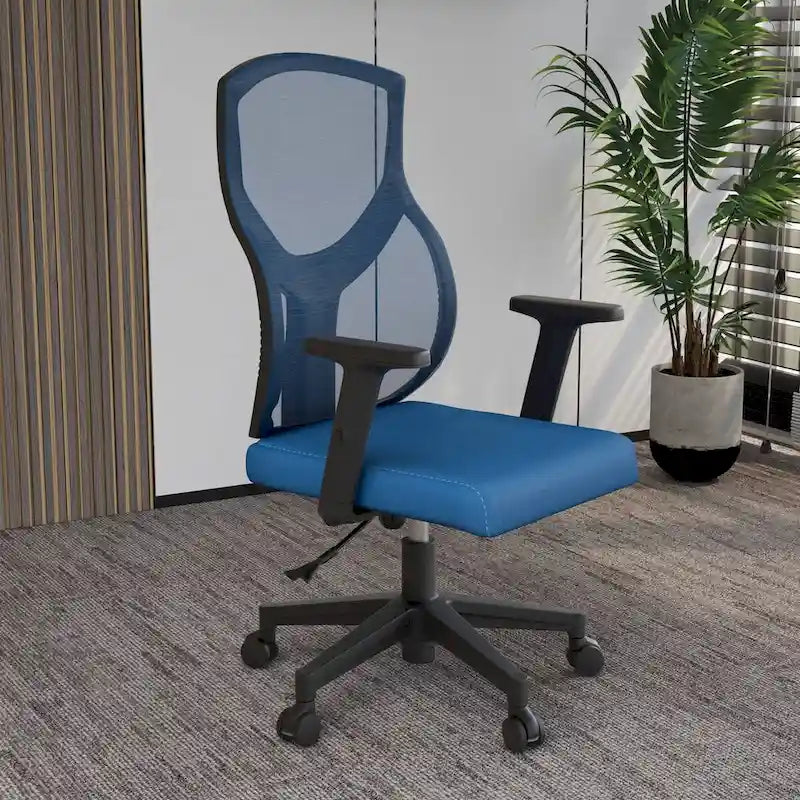 Chaise de bureau mi-dossier Glen avec hauteur, pivot et inclinaison réglables par LeisureMod