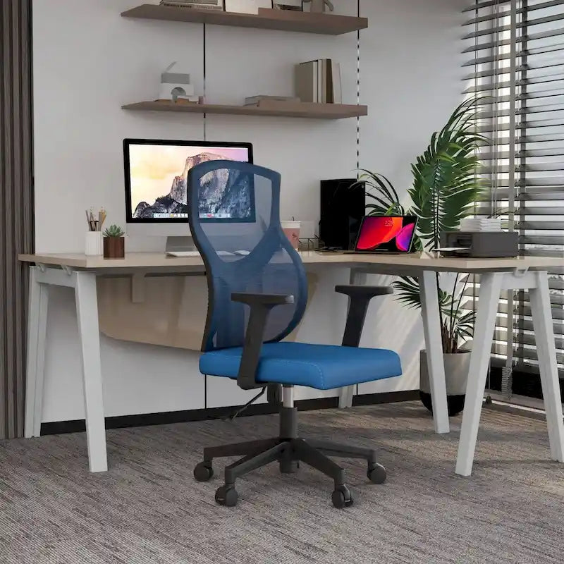 Chaise de bureau mi-dossier Glen avec hauteur, pivot et inclinaison réglables par LeisureMod