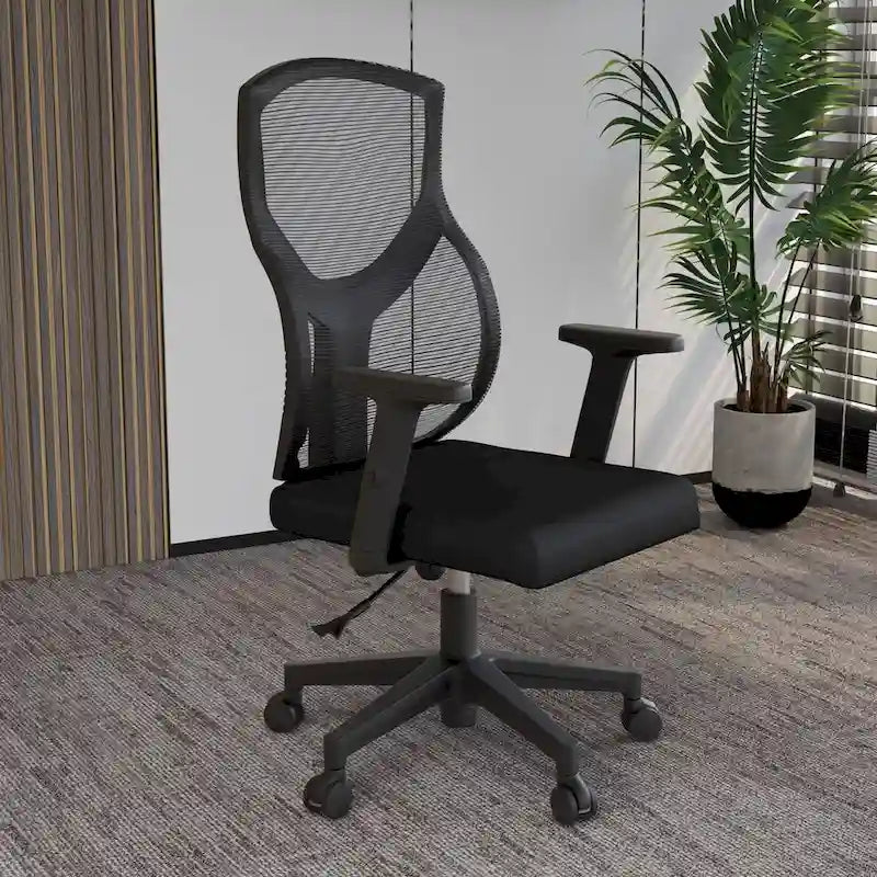 Chaise de bureau mi-dossier Glen avec hauteur, pivot et inclinaison réglables par LeisureMod