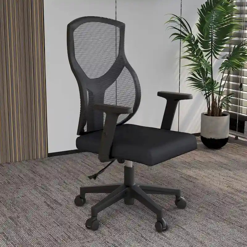 Chaise de bureau mi-dossier Glen avec hauteur, pivot et inclinaison réglables par LeisureMod
