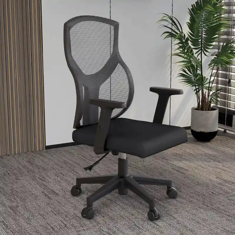Chaise de bureau mi-dossier Glen avec hauteur, pivot et inclinaison réglables par LeisureMod