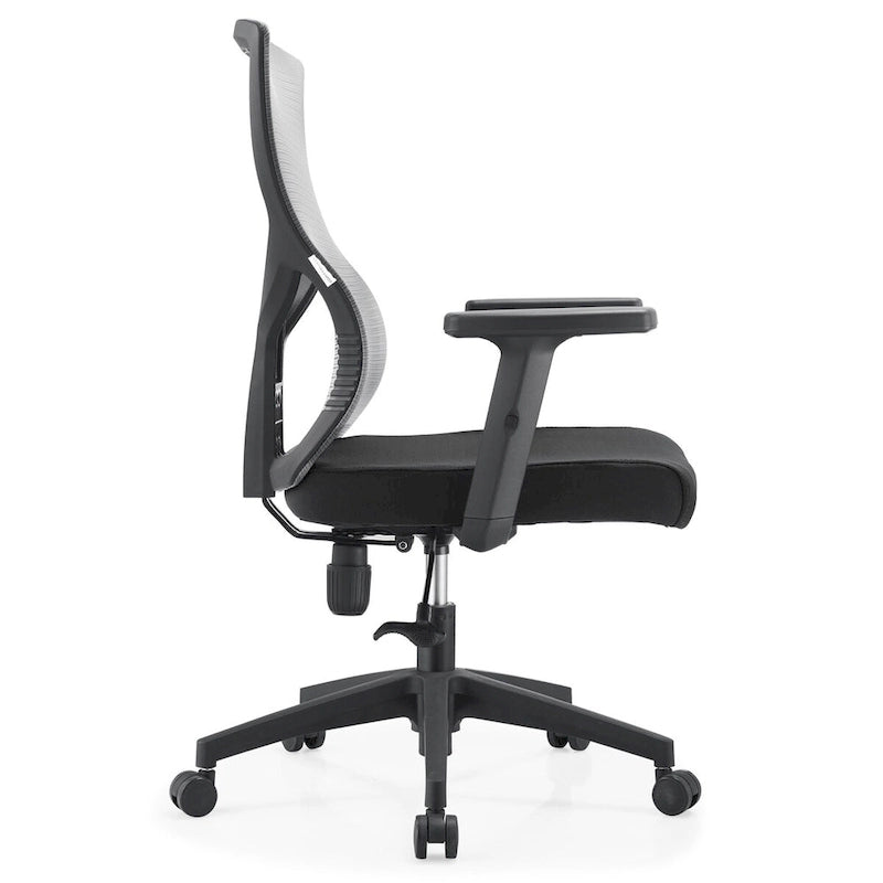 Chaise de bureau mi-dossier Glen avec hauteur, pivot et inclinaison réglables par LeisureMod