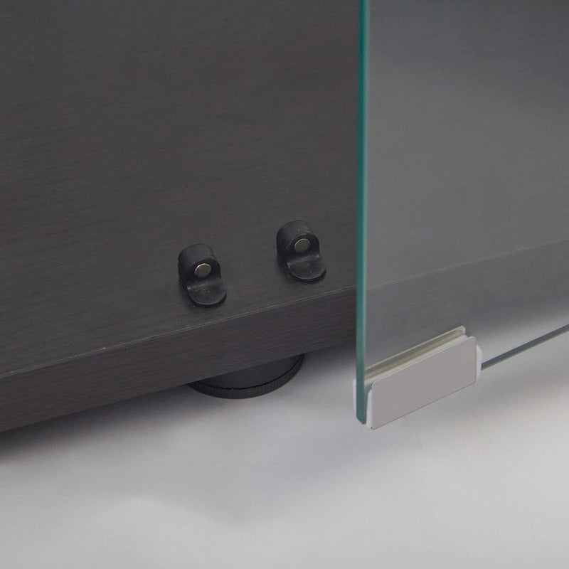 Vitrine en verre à deux portes 2 étagères avec porte