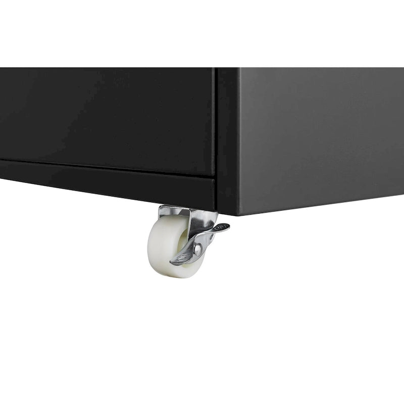 Meuble de bureau Armoire de photocopieuse Meuble pour photocopieuse à 2 portes en acier Caisson à tiroirs mobile Support d'imprimante