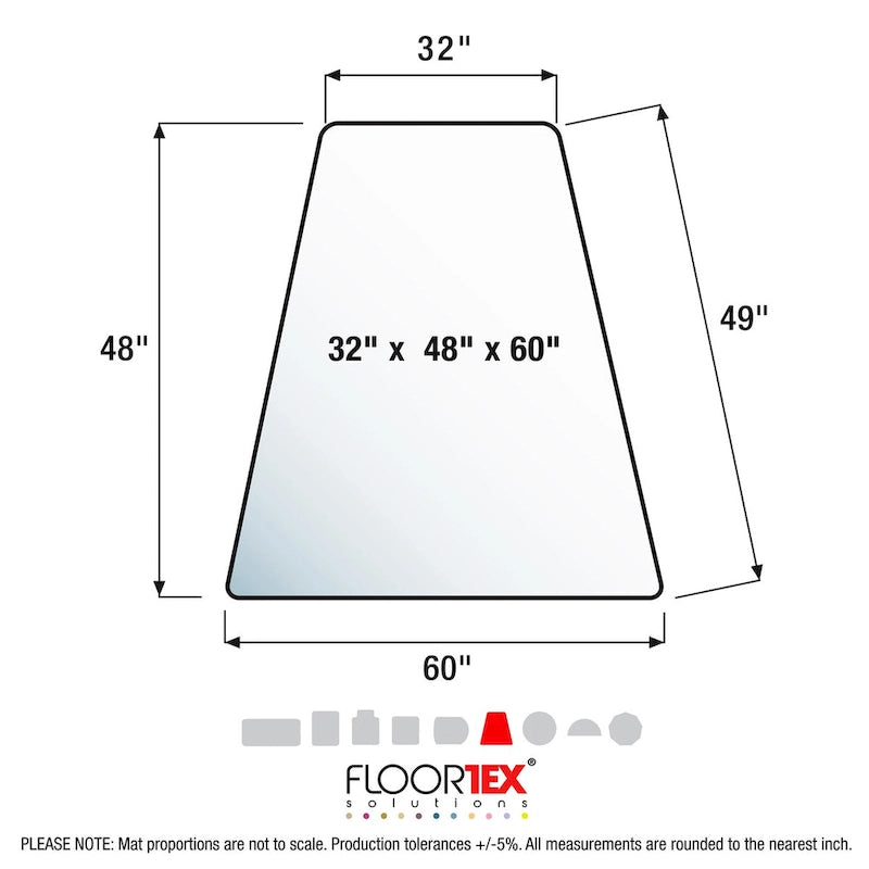 Tapis de Chaise d'Angle Ultimat en Polycarbonate pour Plancher Dur - 48 x 60