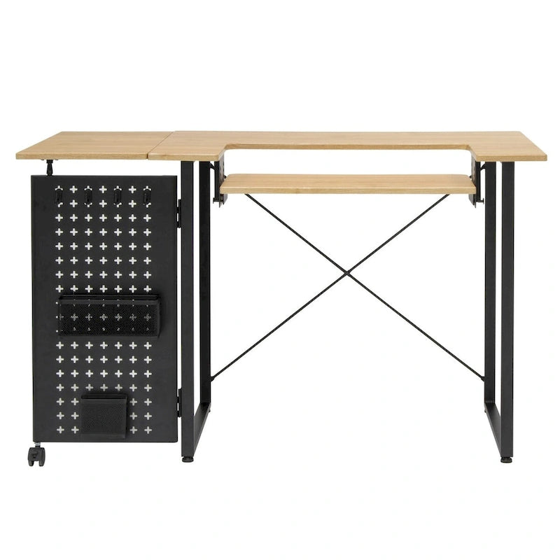 Table de couture pivotante Sew Ready avec panneau de rangement et plateforme réglable