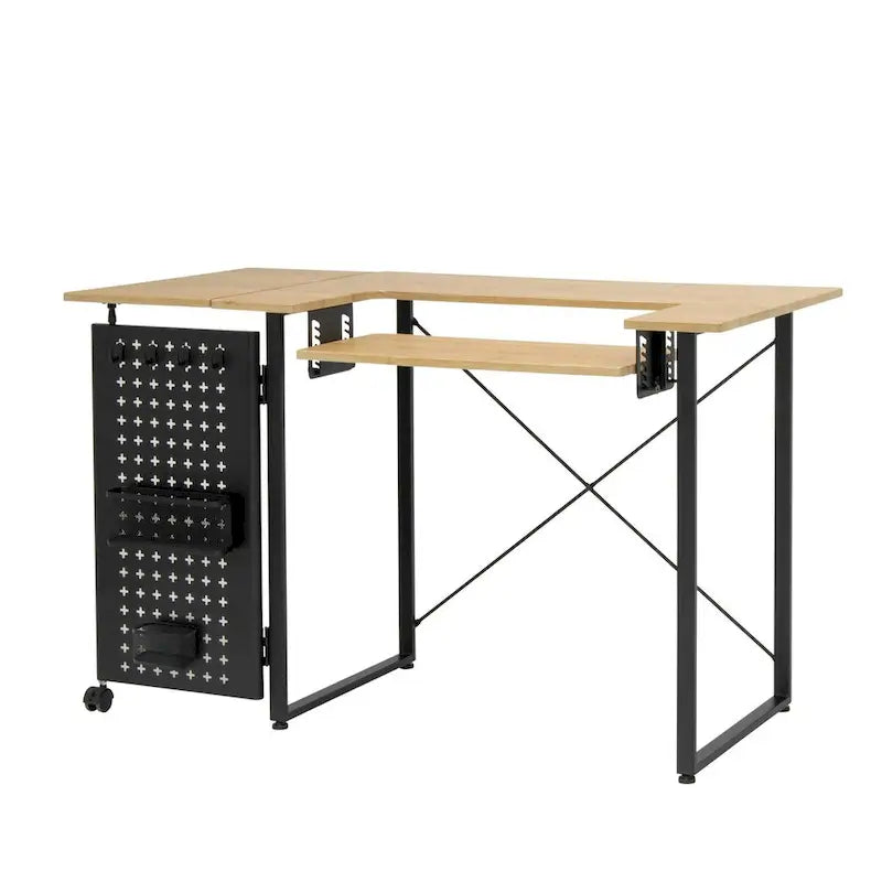Table de couture pivotante Sew Ready avec panneau de rangement et plateforme réglable