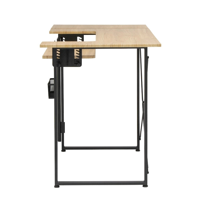 Table de couture pivotante Sew Ready avec panneau de rangement et plateforme réglable