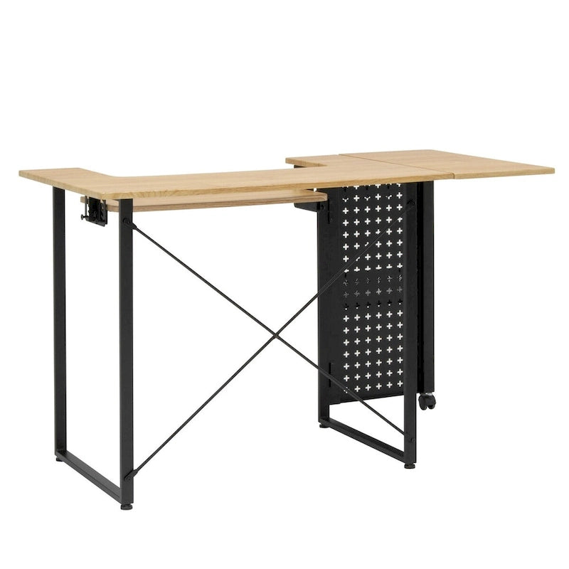 Table de couture pivotante Sew Ready avec panneau de rangement et plateforme réglable
