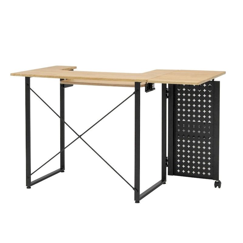 Table de couture pivotante Sew Ready avec panneau de rangement et plateforme réglable