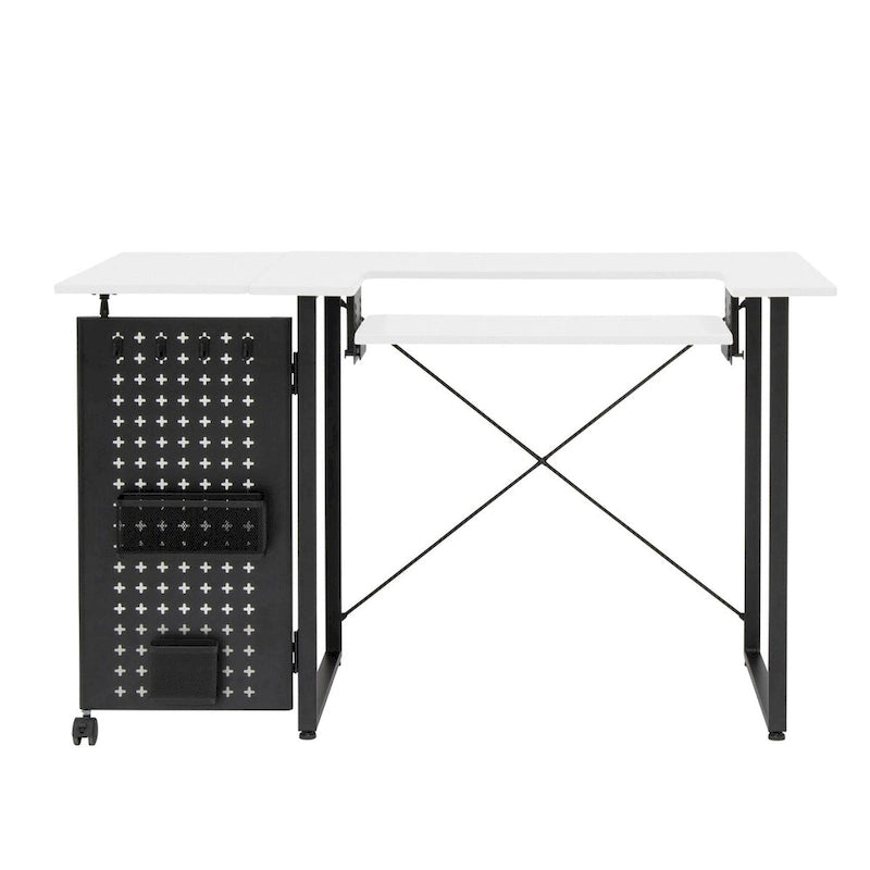 Table de couture pivotante Sew Ready avec panneau de rangement et plateforme réglable